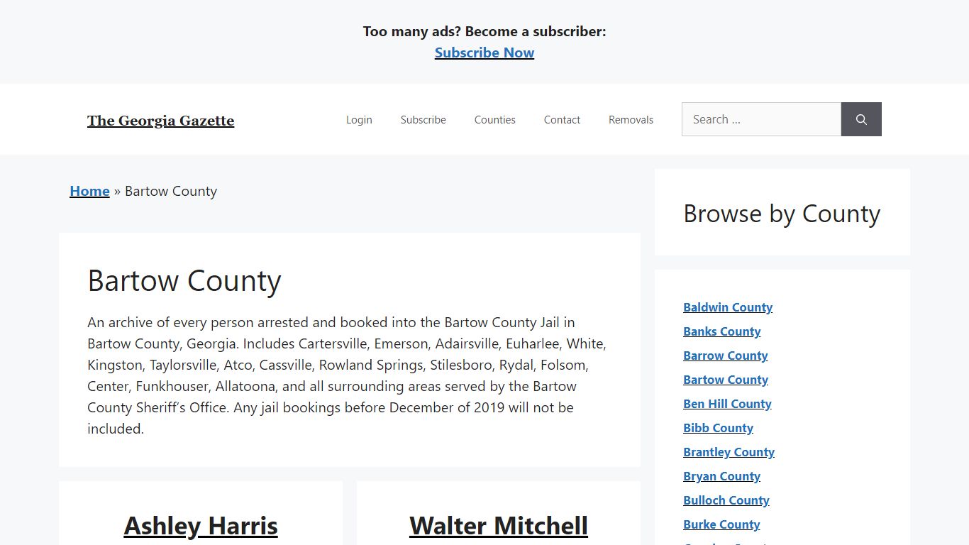 Bartow County | The Georgia Gazette